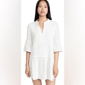 NWT Monrow Easy Mini Dress Natural Gauze Flowy Summer Beachy Size XL Coastal